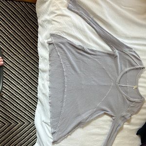 Free people long sleeve thermal in purple